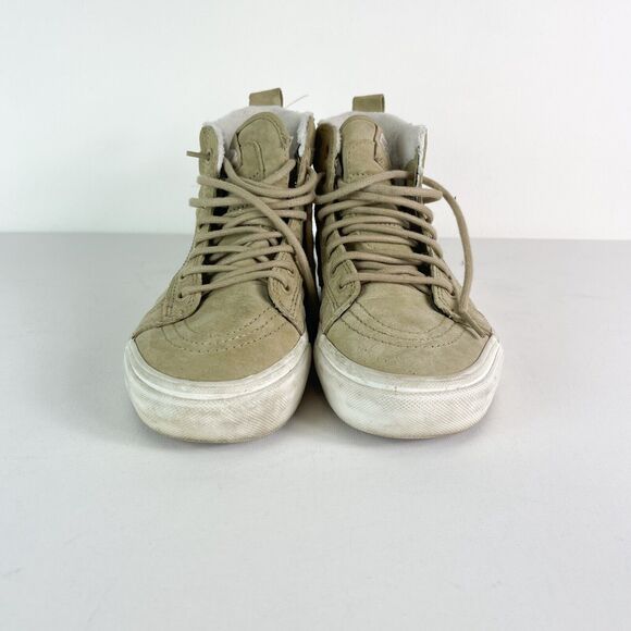 Vans SK8-Hi Mte Womens Beige Suede Scotchgard Faux Fur Lined Sneakers 7.5 - Picture 7 of 7